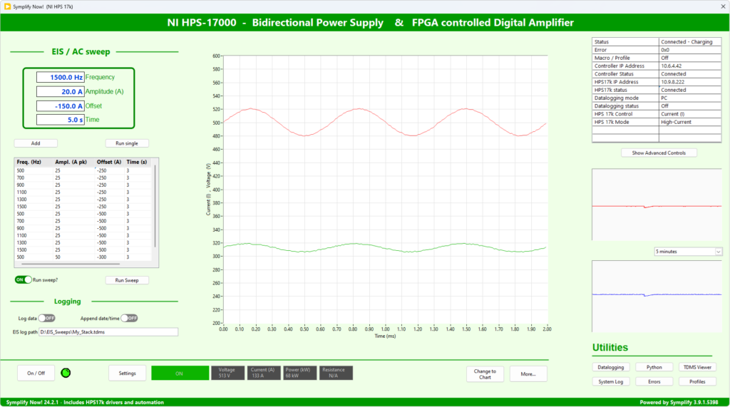 Symplify interface to run AC current component with the HPS